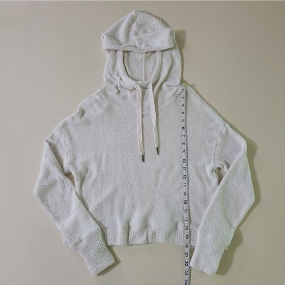 Z Supply Women's Bone Long Sleeve Kacey Feather Hoodie - Picture 8 of 16